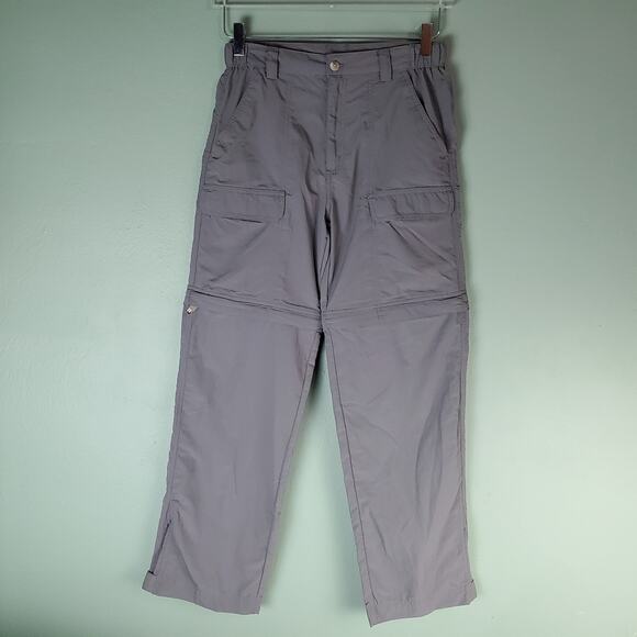 White Sierra Unisex Gray Convertible Zip Off Nylon Cargo Hiking Pants Size Large - Picture 1 of 7